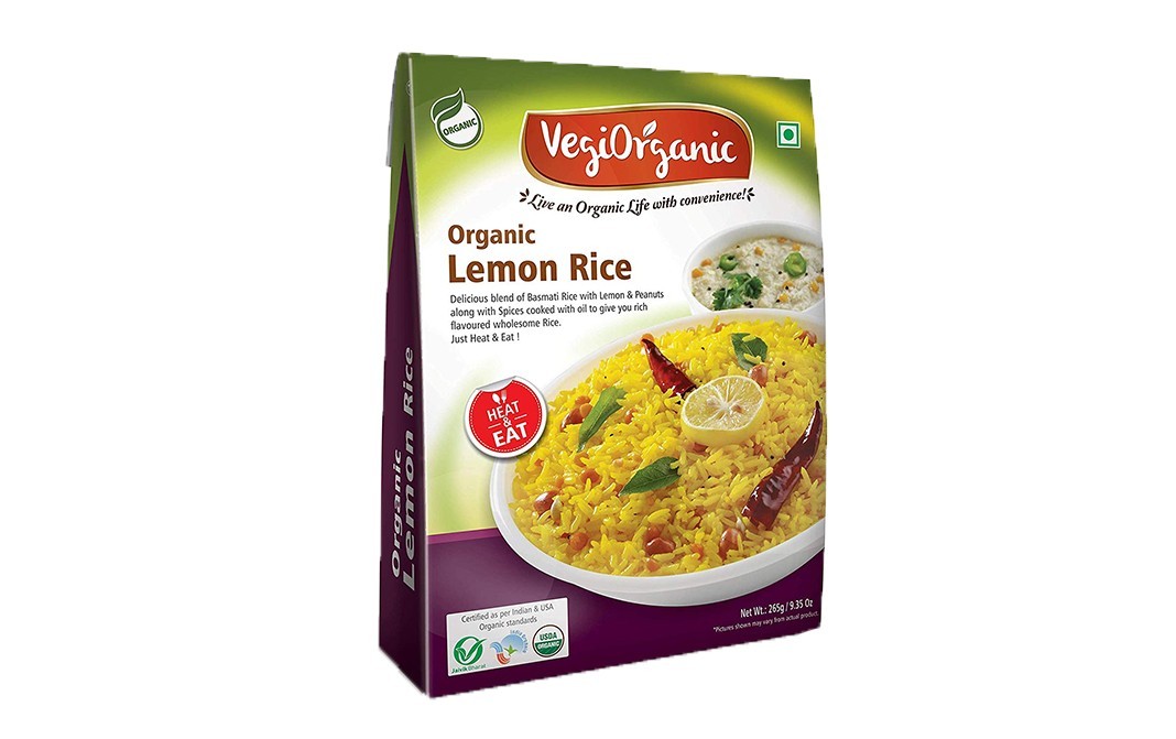 Vegiorganic Organic Lemon Rice    Pack  265 grams